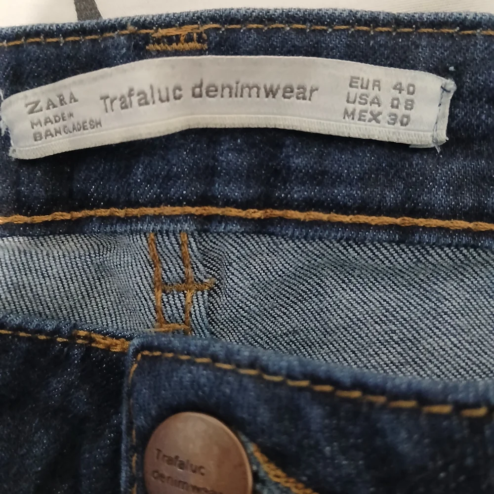 Zara Blue Straight Leg Jeans Classic Denim